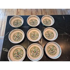 Le Cadeaux Rooster Cereal Bowls Set of 9 7.5" Melamine Retired French Country
